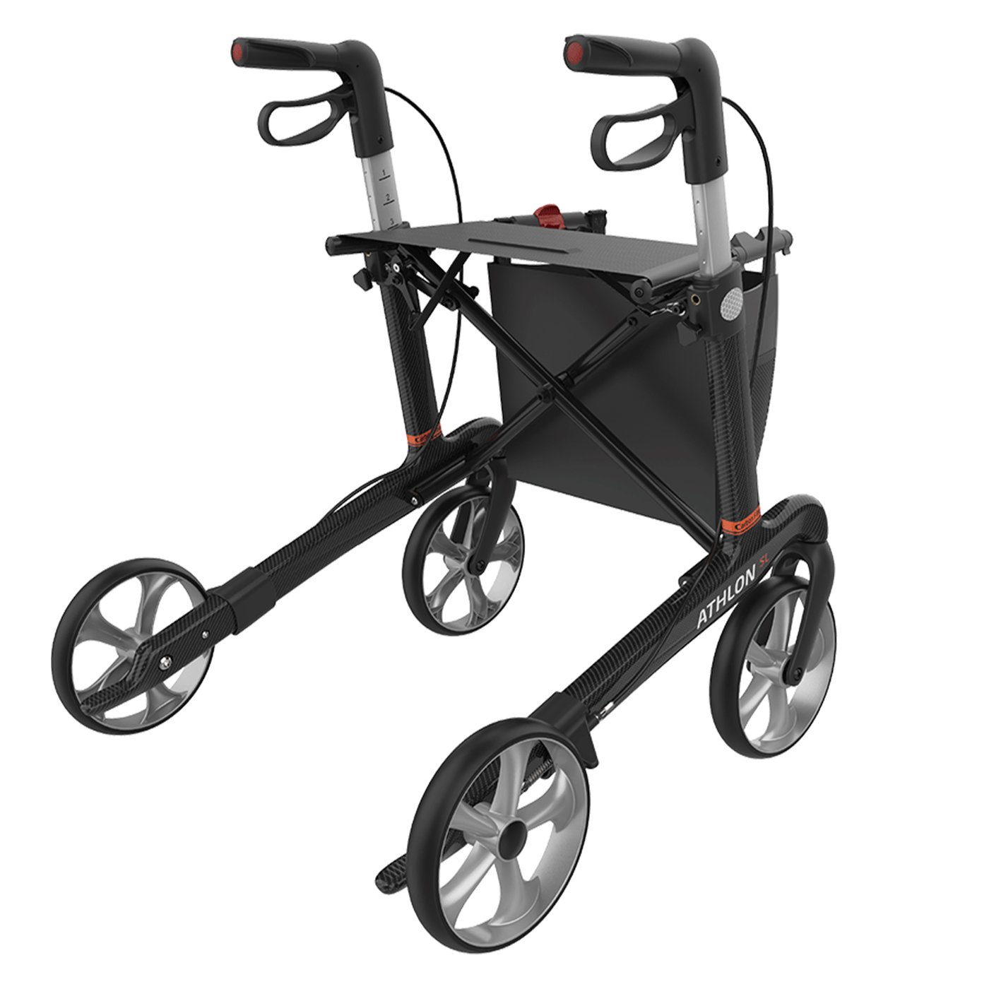 Gallery Image of Carbon Rollator Athlon SL Ultraleicht Faltbar Höhenverstellbar TPE-Räder