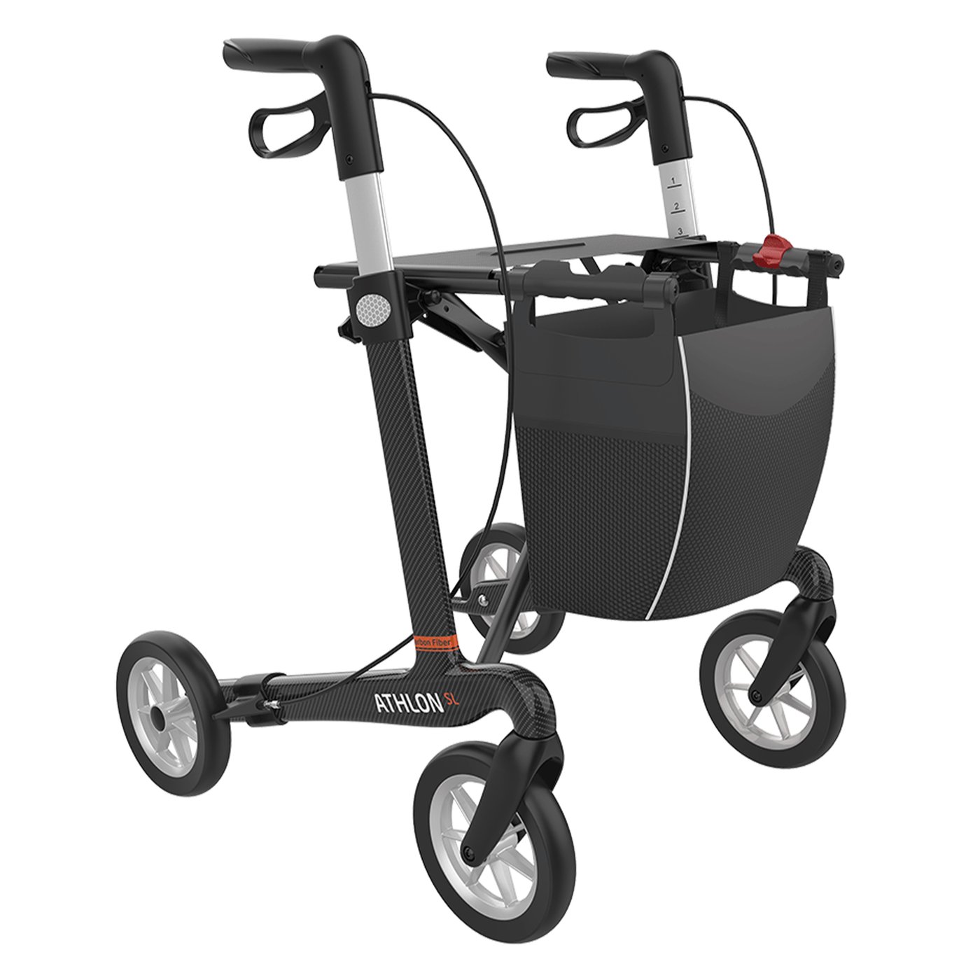 Gallery Image of Carbon Rollator Athlon SL Ultraleicht Faltbar Höhenverstellbar Soft-Räder