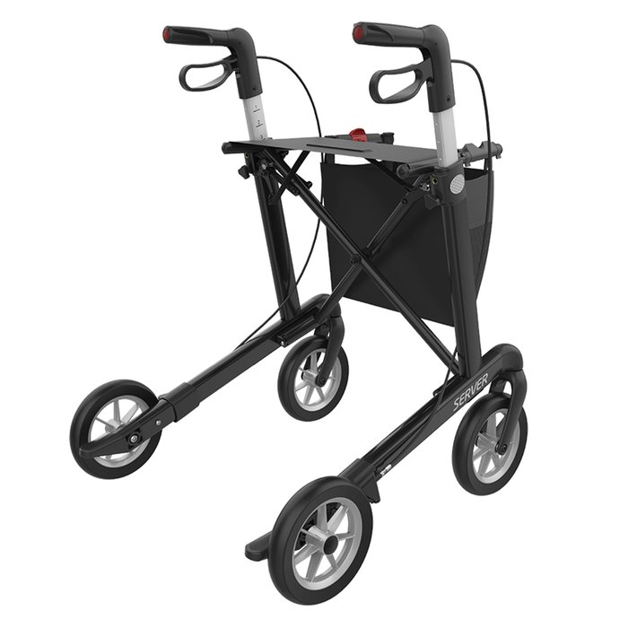 Gallery Image of Leichtgewicht Rollator Server Aluminium Faltbar Höhenverstellbar Soft-Räder