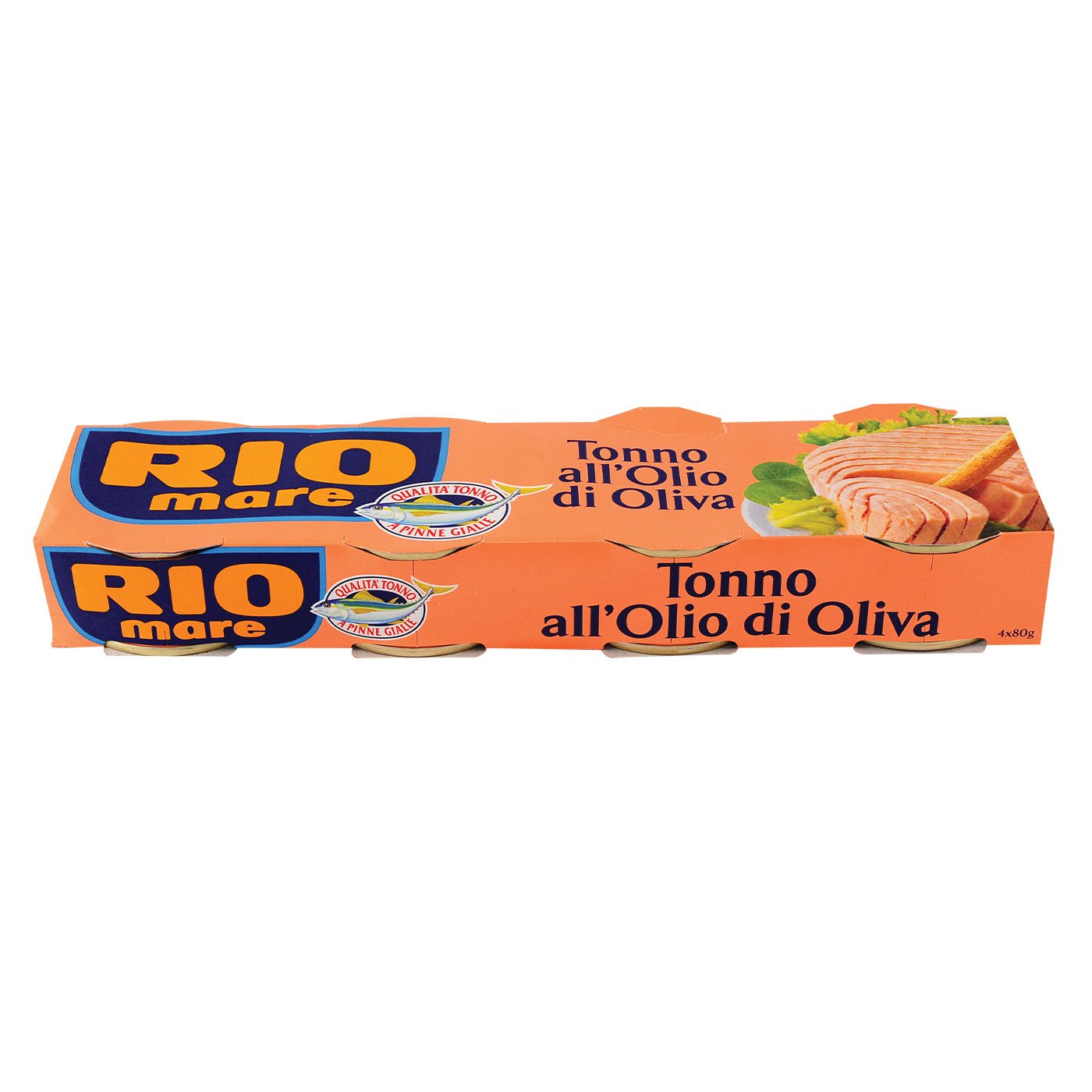 Riomare Ton Bucati In Ulei De Masline 4x80g Greutate Masa Neta Scursa 208gr