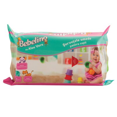 Imaginea BEBELINO SERVETELE UMEDE PACHET 60 SERVETELE