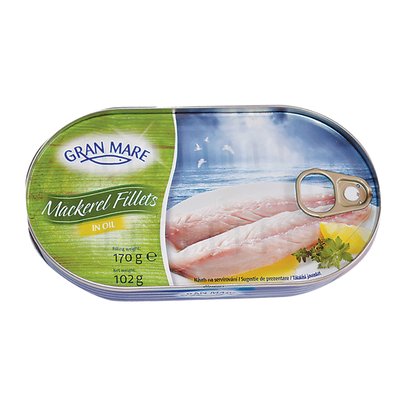 Imaginea GRAN MARE FILE DE MACROU IN ULEI GREUTATE MASA NETA SCURSA 100GR