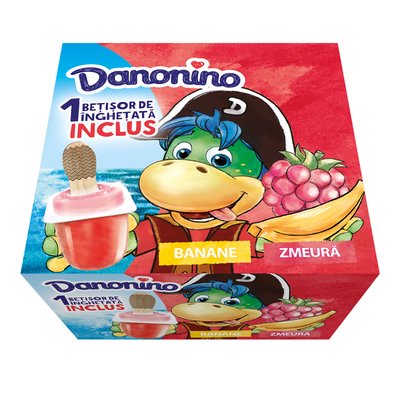 Imaginea DANONINO 4x50G CAPSUNI-CAISE, BANANE-ZMEURA