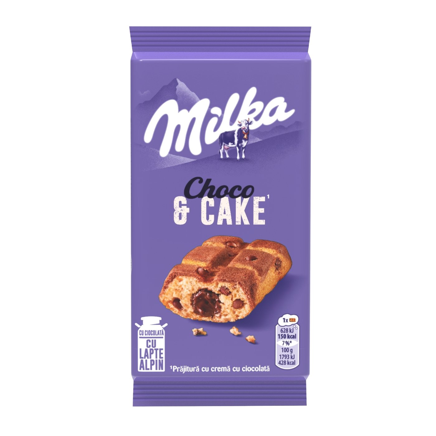 Milka Prajitura Cu Bucatele De Ciocolata Cu Lapte Alpin Si Crema De Ciocolata