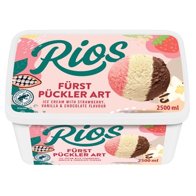 Imaginea RIOS PREMIUM TRICOLOR CAPSUNI, VANILIE SI CIOCOLATA