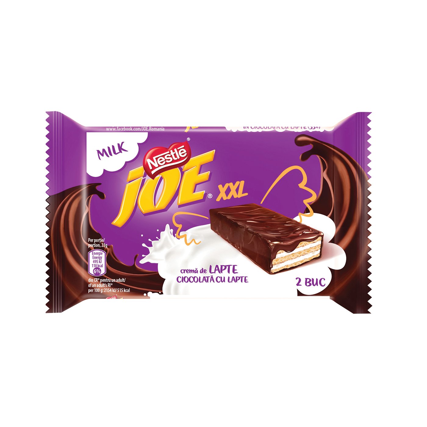 Joe Xxl Napolitane Cu Crema Lapte Glaz Cioco Lapte