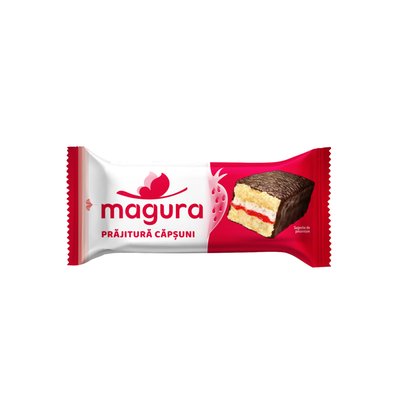 Imaginea MAGURA PRAJITURA CREMA IAURT CREMA CAPSUNI GLAZURA CACAO