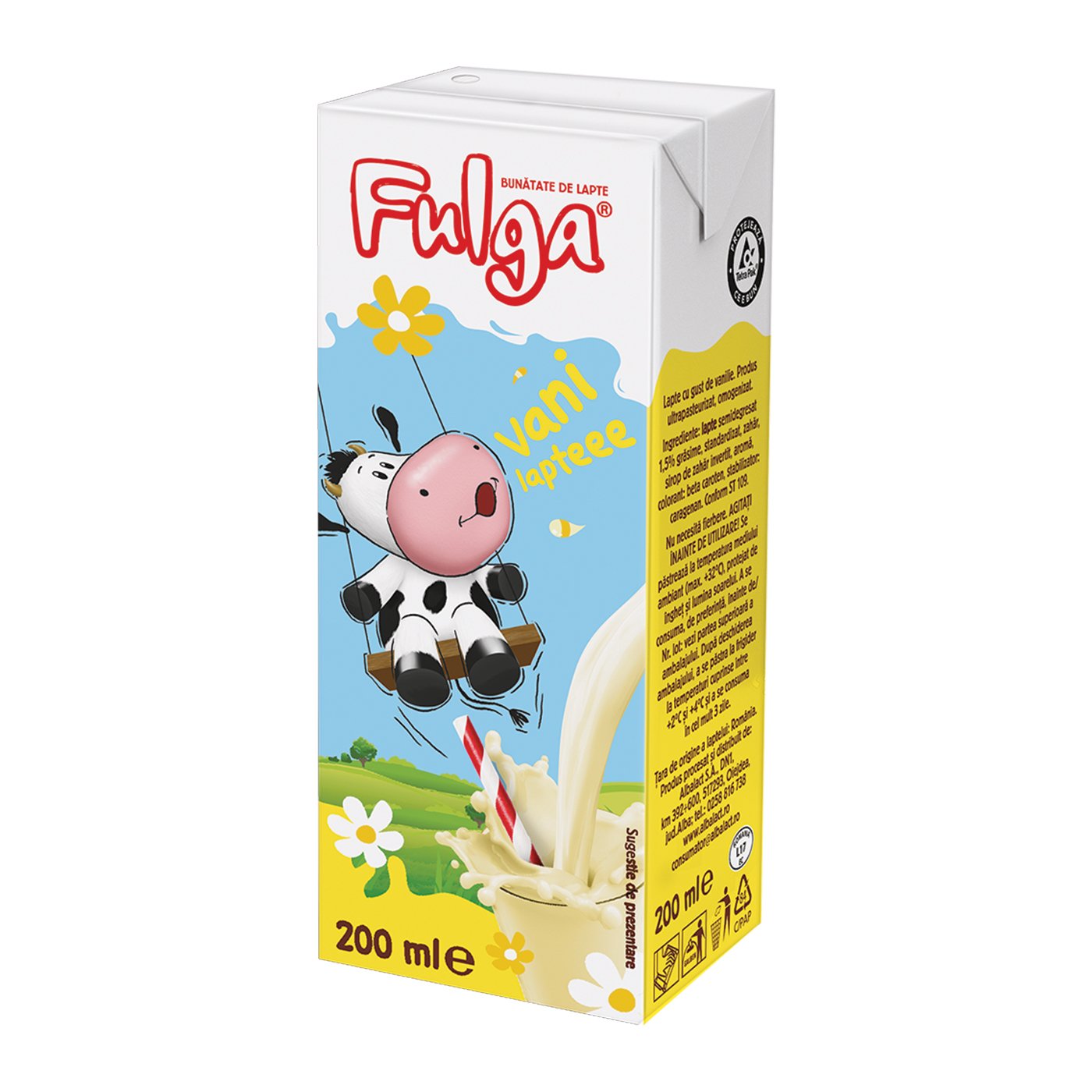 Fulga Lapte Uht Cu Aroma De Vanilie 1.5%gra 200ml
