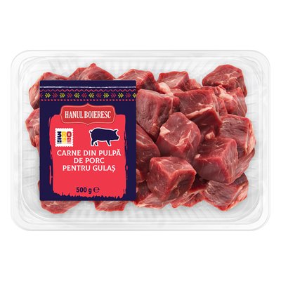 Imaginea HB CARNE DIN PULPA PORC PENTRU GULAS 500G