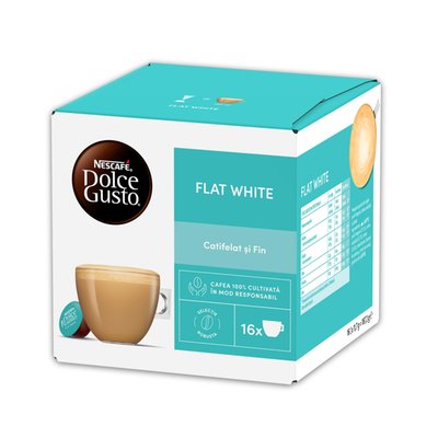 Imaginea NESCAFE DOLCE GUSTO 16X11.7 G FLAT WHITE