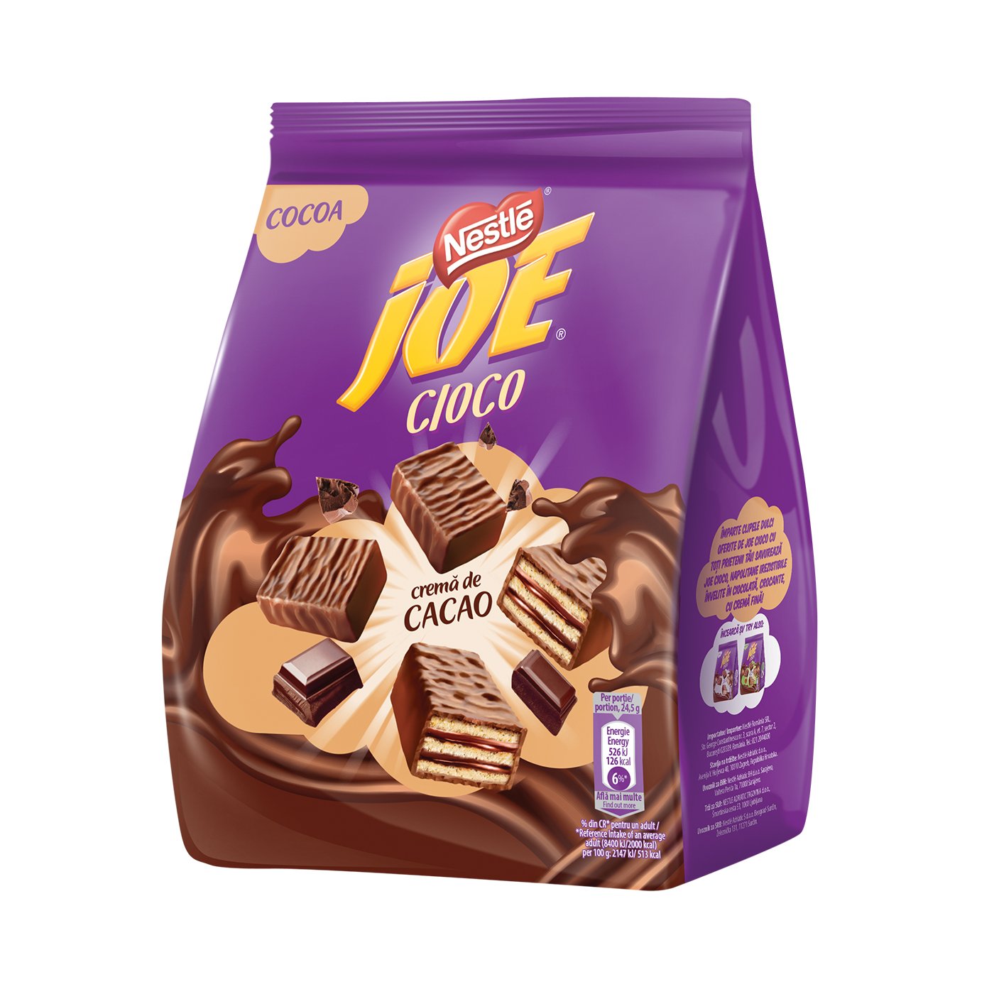 Joe Napolitane Crema Cacao Glaz Cioco Lapte