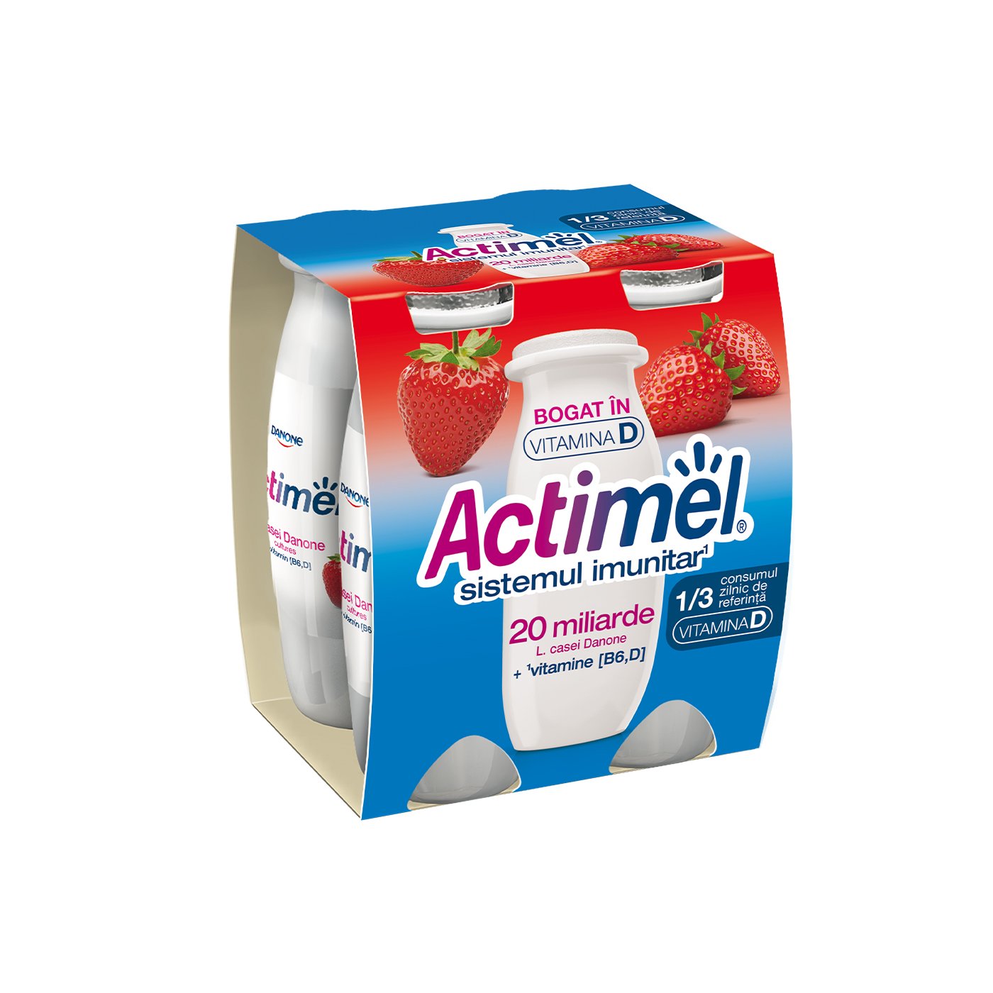 Actimel Capsuni 4x100g