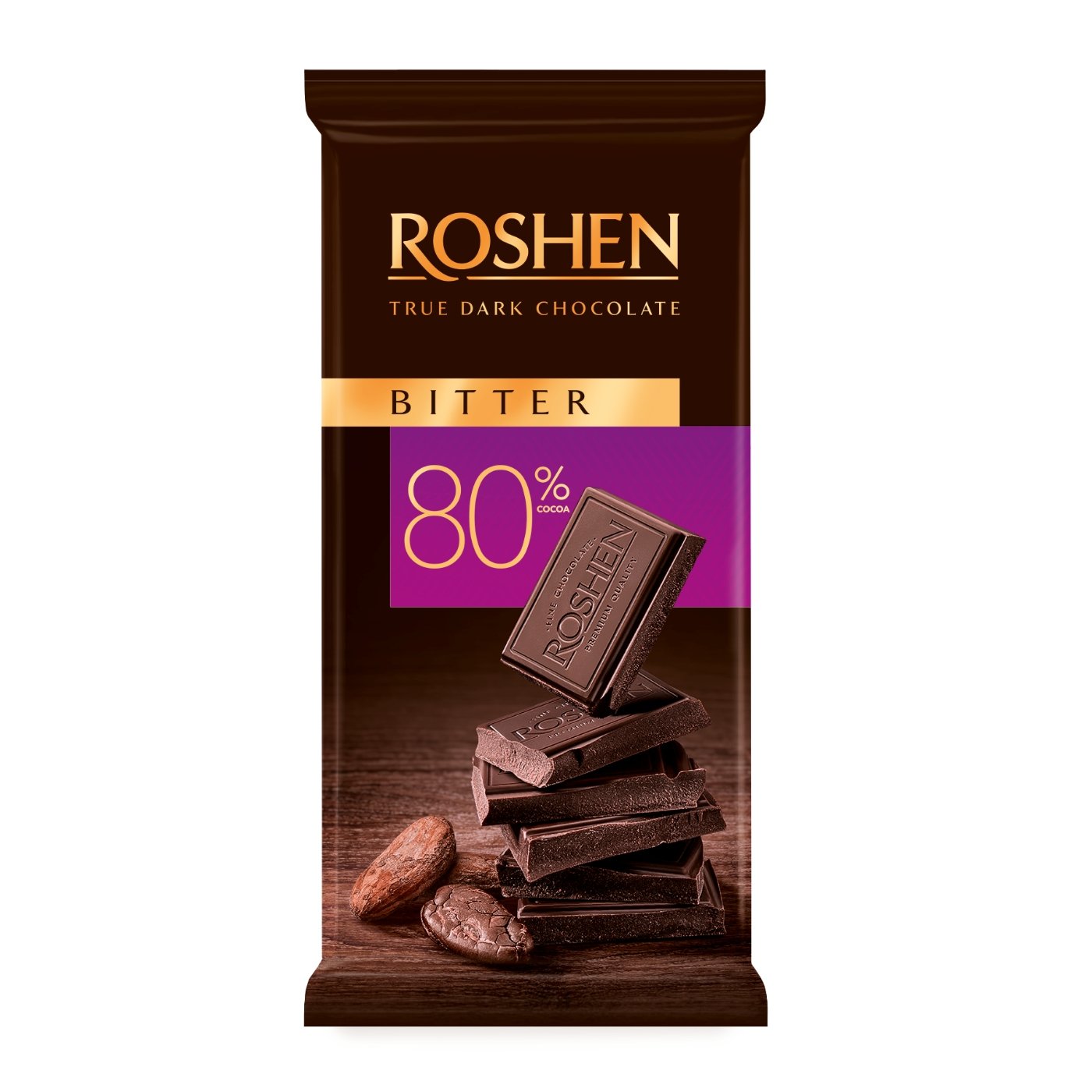 Roshen Bitter Ciocolata Neagra 80% Cacao