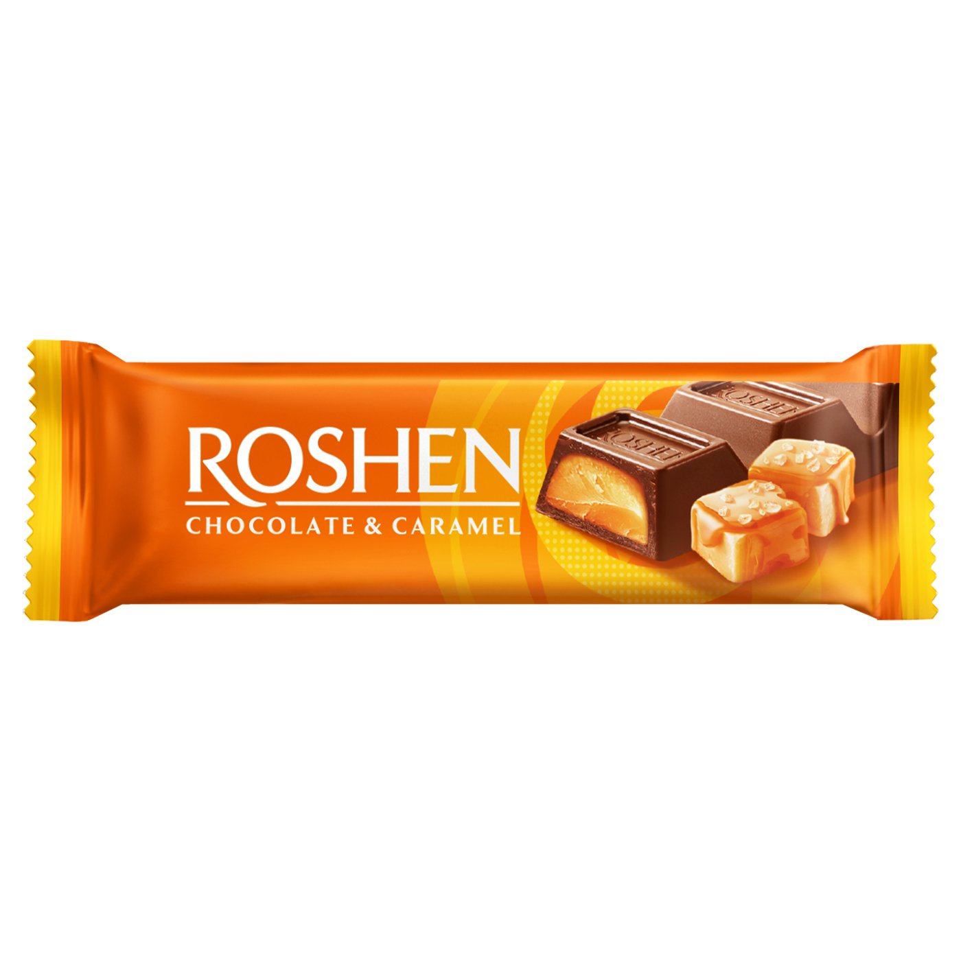 Roshen Baton Ciocolata Lapte Umplutura Crema Caramel