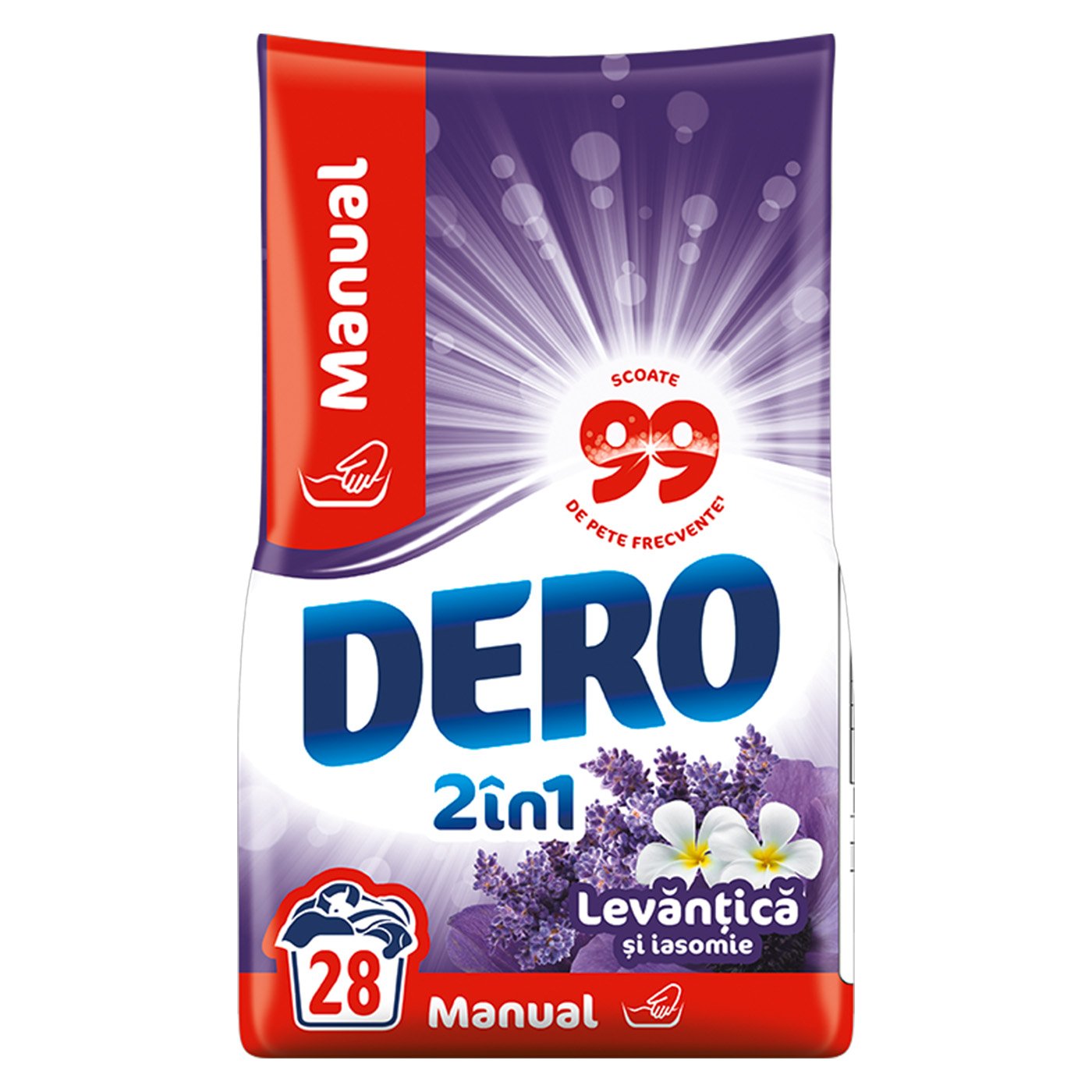 Dero Detergent Manual 2in1 Lavanda 28 Spalari
