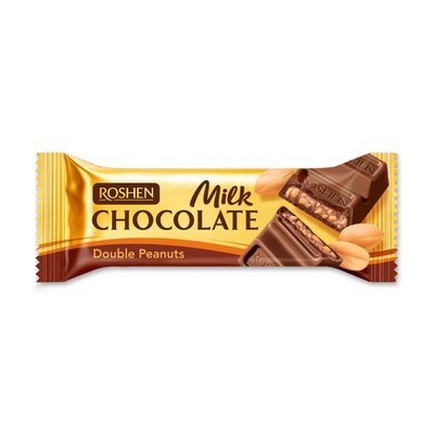 Imaginea ROSHEN BATON CIOCOLATA LAPTE CU BUCATI DE ARAHIDE SI CREMA DE ARAHIDE