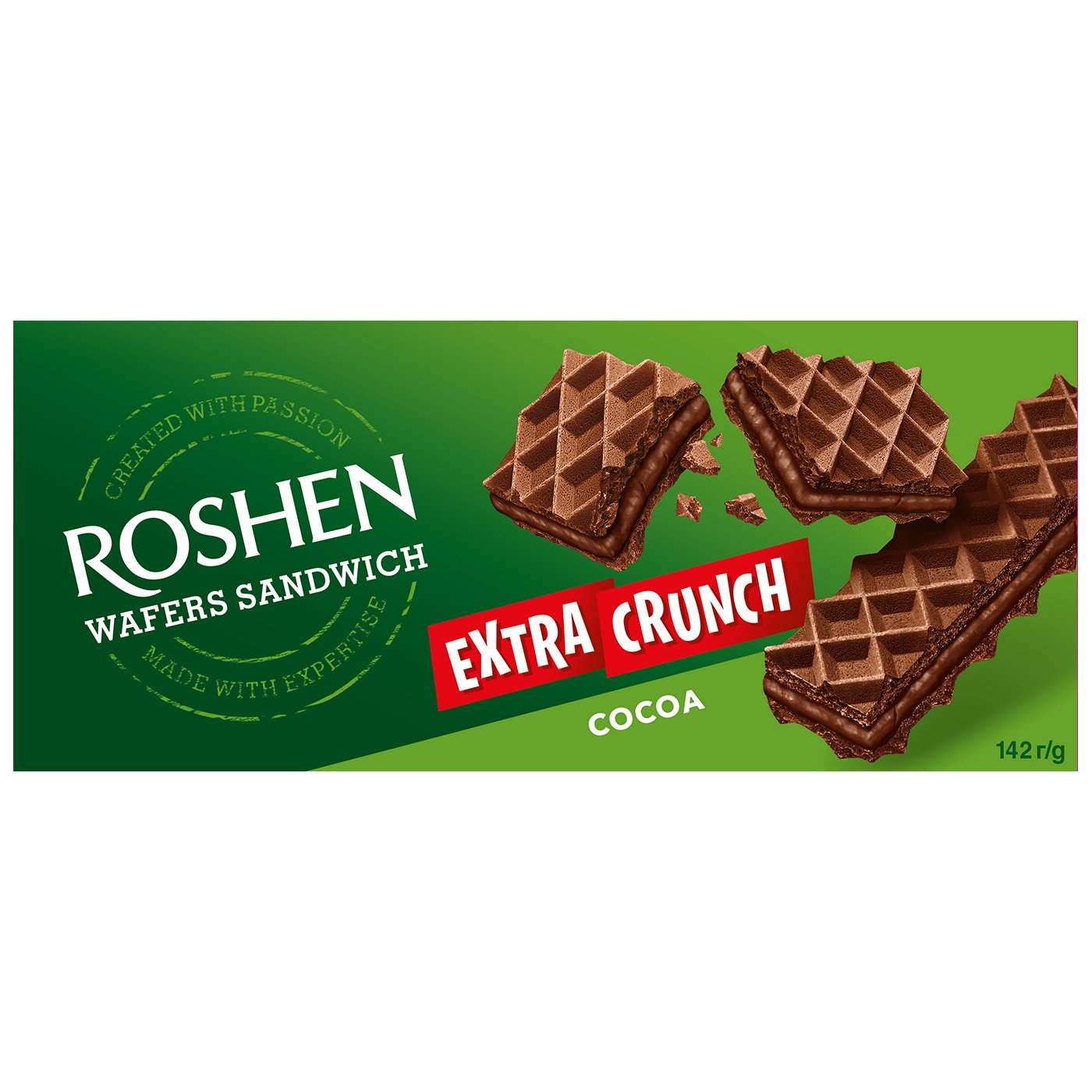 Roshen Napolitane Crocante Cacao Cu Umplutura Cacao