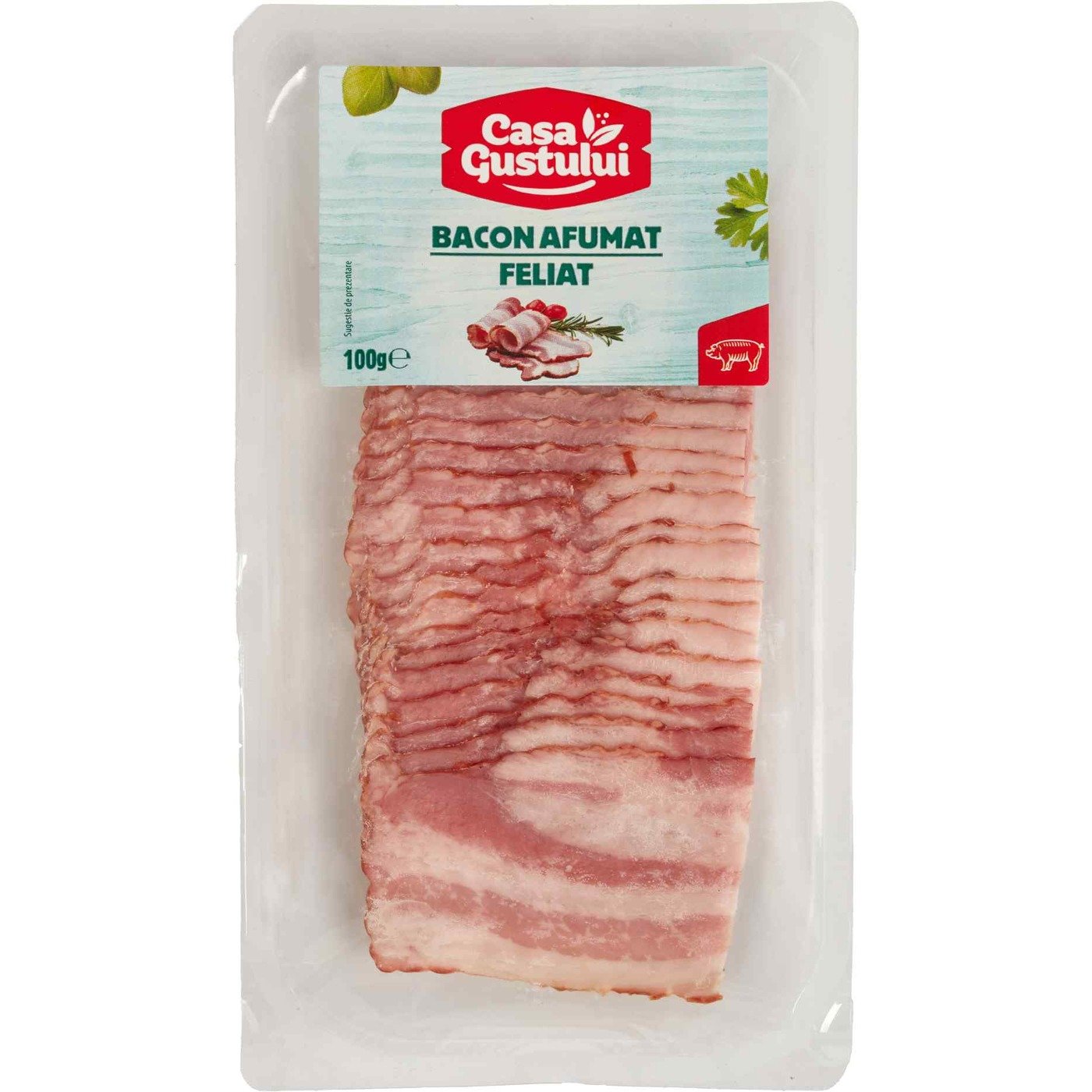 Casa Gustului Bacon Afumat Feliat