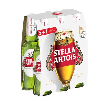 Imaginea STELLA ARTOIS BERE BLONDA 5% ALC. 5+1 + GARANTIE SGR 0.5LEIX6BUC