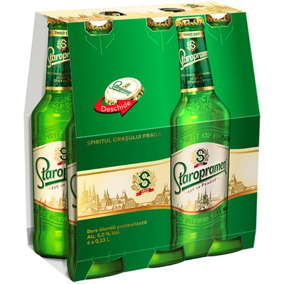 Imaginea STAROPRAMEN BERE NRGB 5% ALC 6X330ML SE POATE ACHIZITIONA SI LA BUC.+ GARANTIE SGR 0.5LEIX6BUC