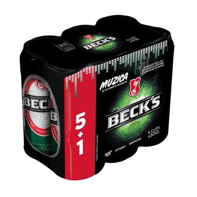 Imaginea BECK"S BERE BLONDA5%ALC 5+1+ GARANTIE SGR 0.5LEIX6BUC