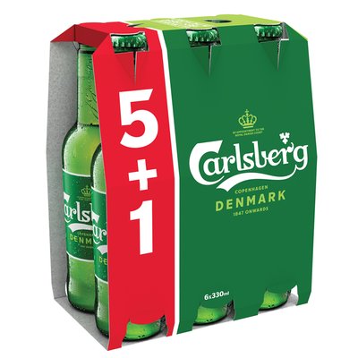 Imaginea CARLSBERG BERE BLONDA 5.2% ALC 6X330ML 5+1 SE POATE ACHIZITIONA SI LA BUC.+ GARANTIE SGR 0.5LEIX6BUC