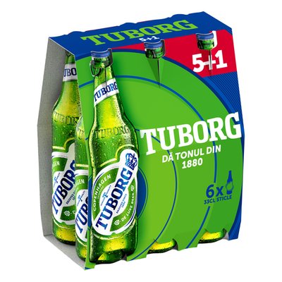 Imaginea TUBORG BERE BLONDA 5% ALC 6X330ML 5+1 SE POATE ACHIZITIONA SI LA BUC.+ GARANTIE SGR 0.5LEIX6BUC