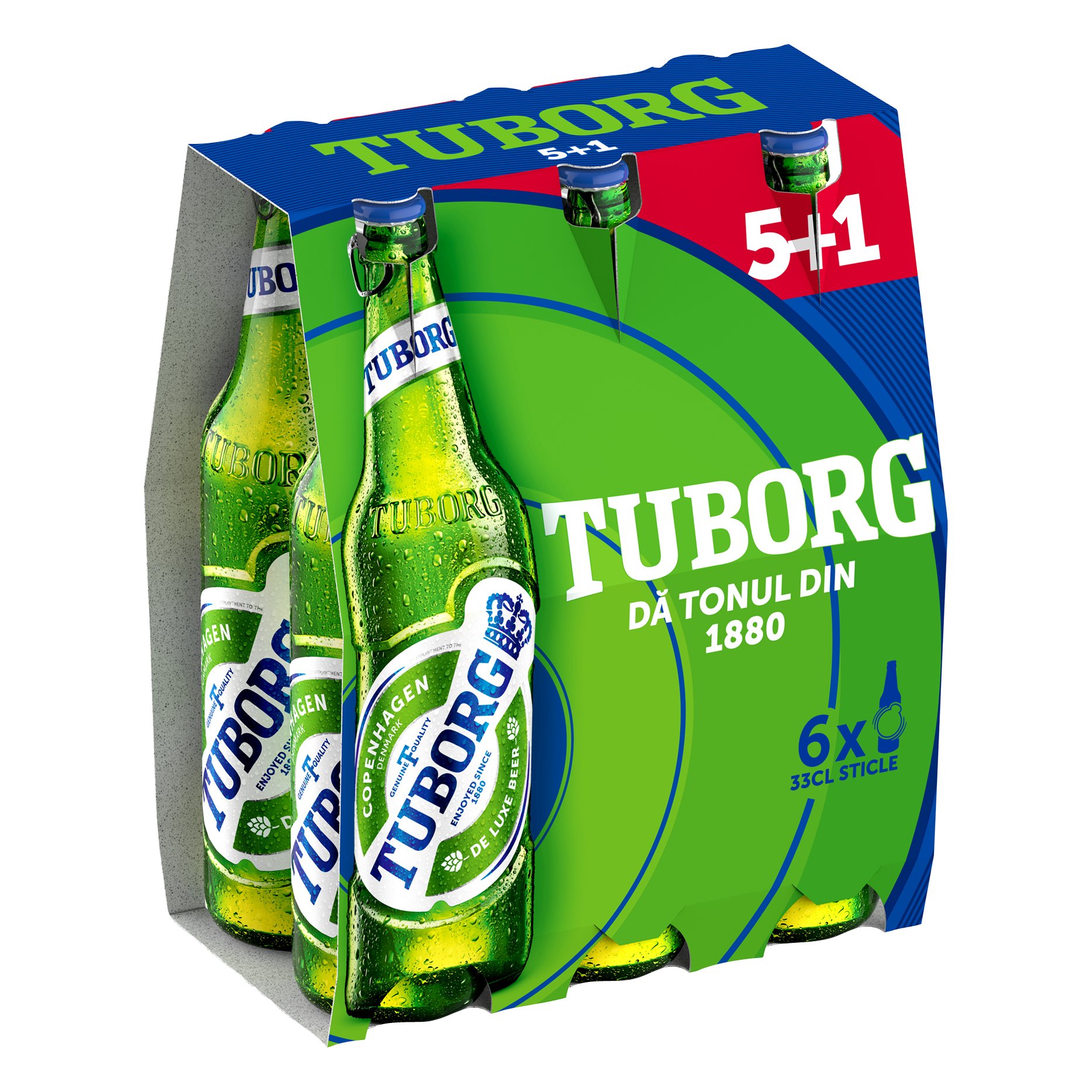Tuborg Bere Blonda 5%alc6x330ml5+1 + Garantie Sgr 0.5leix6buc