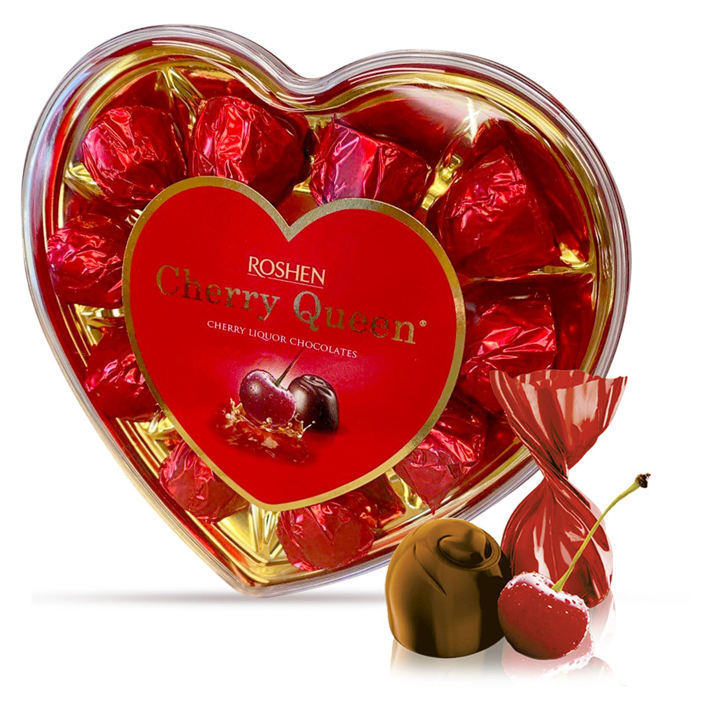 Roshen Cherry Queen Praline De Ciocolata Cu Lichior Si Visine