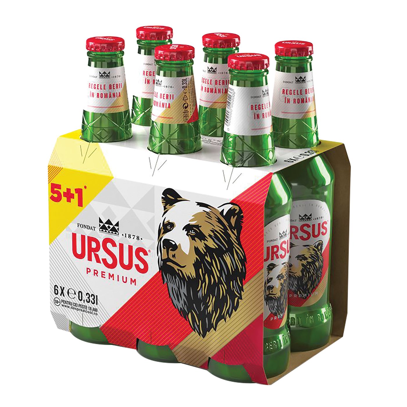 Ursus Bere Blonda 5%alc.6x330ml 5+1 + Garantie Sgr 0.5leix6buc