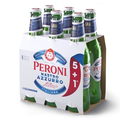 Imaginea PERONI  BERE BLONDA 5%ALC 6X330ML 5+1 SE POATE ACHIZITIONA SI LA BUC.+ GARANTIE SGR 0.5LEIX6BUC