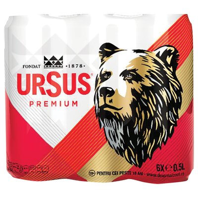 Imaginea URSUS BERE BLONDA 5%ALC. 6X500 ML + GARANTIE SGR 0.5LEIX6BUC