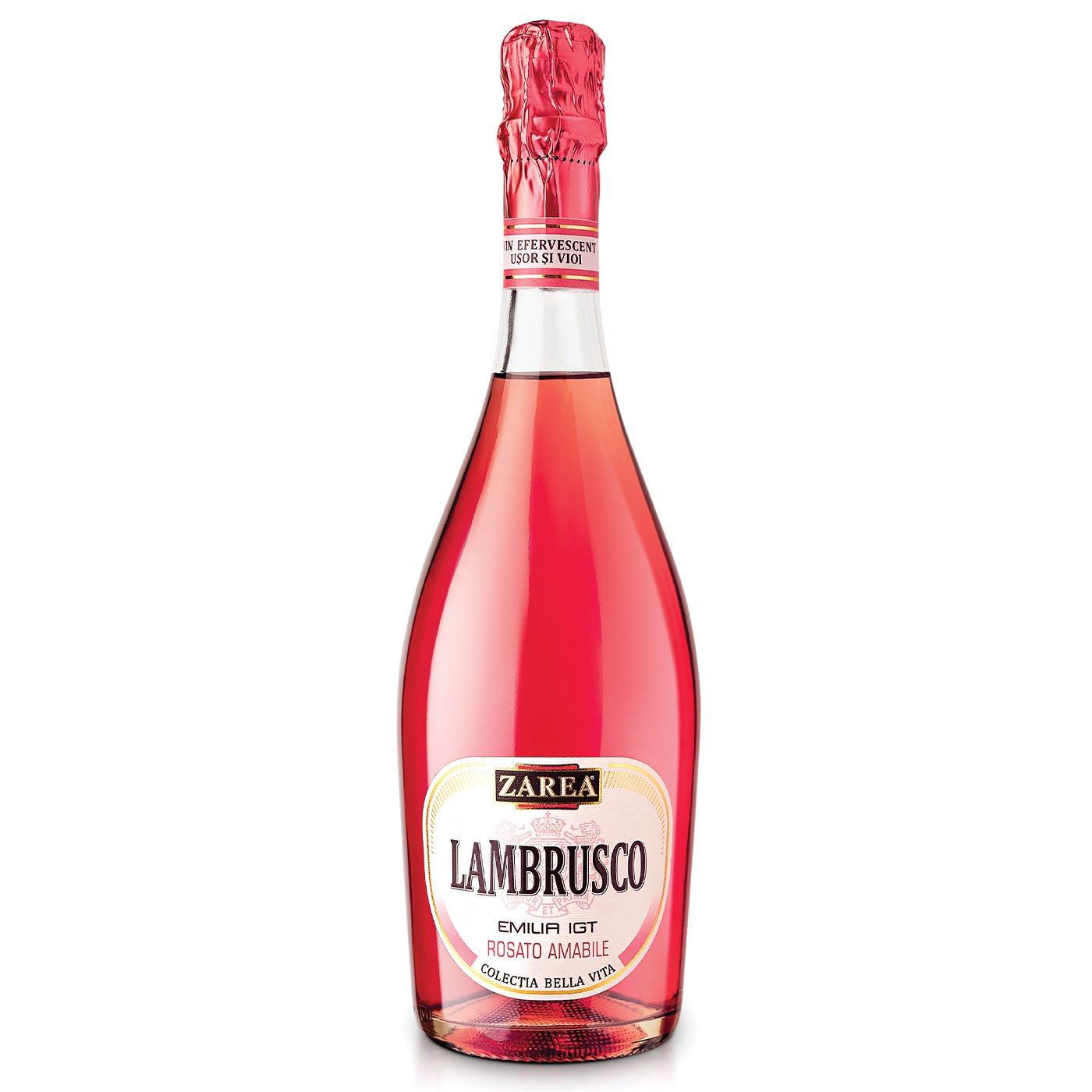 Zarea Lambrusco Vin Petiant Rose 7.5%alc. + Garantie Sgr 0.5lei
