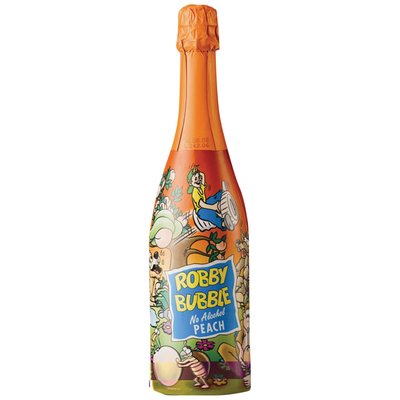 Imaginea ROBBY BUBBLE BAUTURA CARBO. PIERSICI , FARA ALCOOL + GARANTIE SGR 0.5LEI