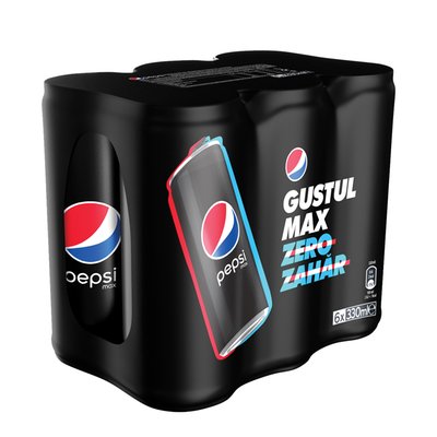 Imaginea PEPSI BAUTURA CARBO 6X330ML ZERO SE POATE ACHIZITIONA SI LA BUC.+ GARANTIE SGR 0.5LEIX6BUC