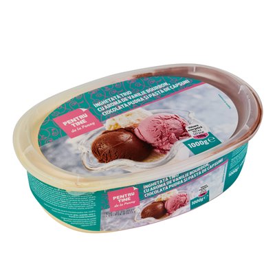 Imaginea PENTRU TINE DE LA PENNY INGHETATA TRIO GUST VANILIE B.,CIOCOLATA SI CAPSUNI