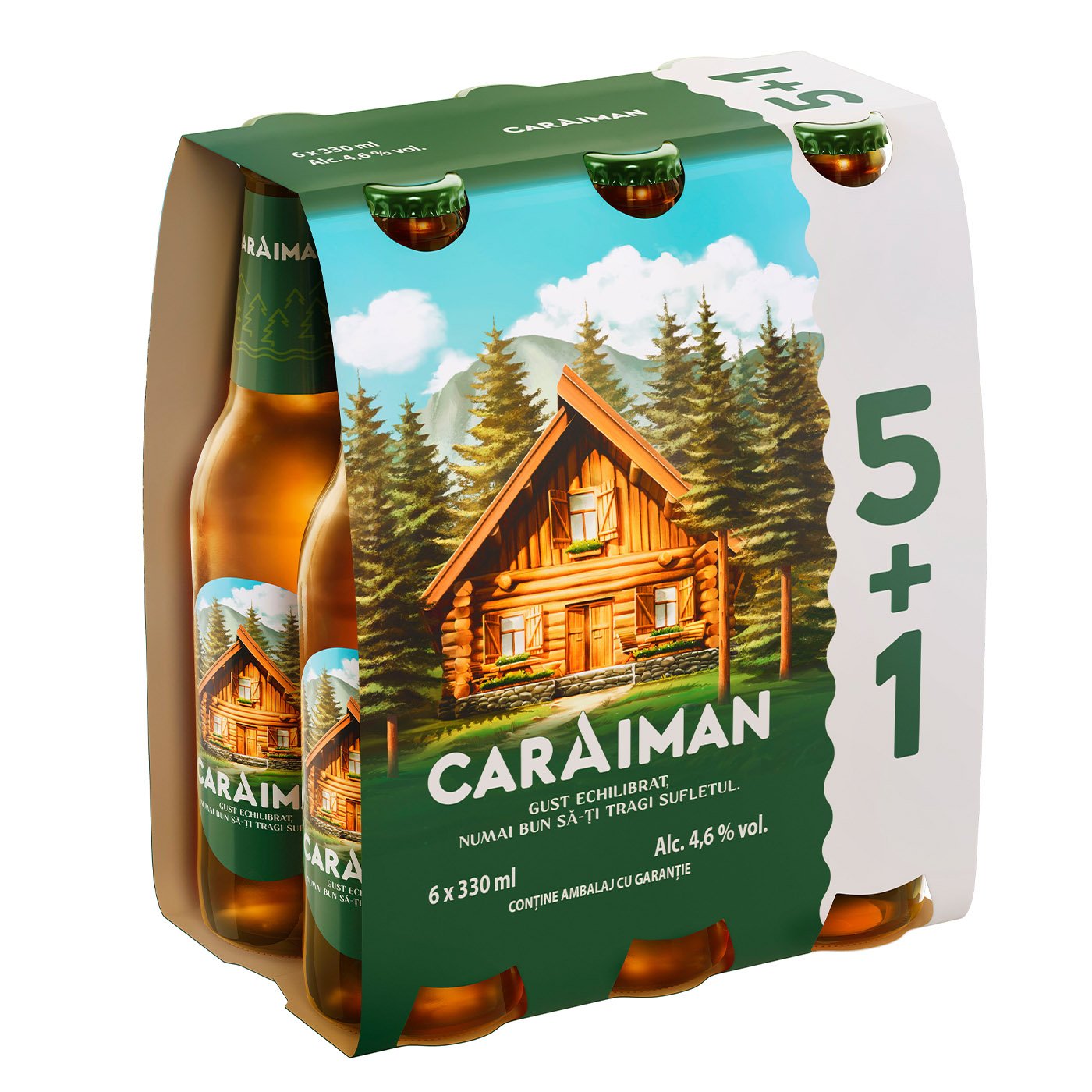 Caraiman Bere Blona 4.6%alc.6x330ml5+1 +garantie Sgr 6x0.5lei