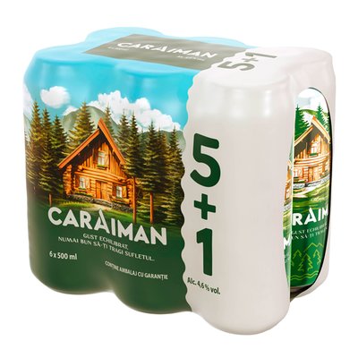 Imaginea CARAIMAN BERE BLONA 4.6%ALC. 6X500ML 5+1 +GARANTIE SGR 6X0.5LEI