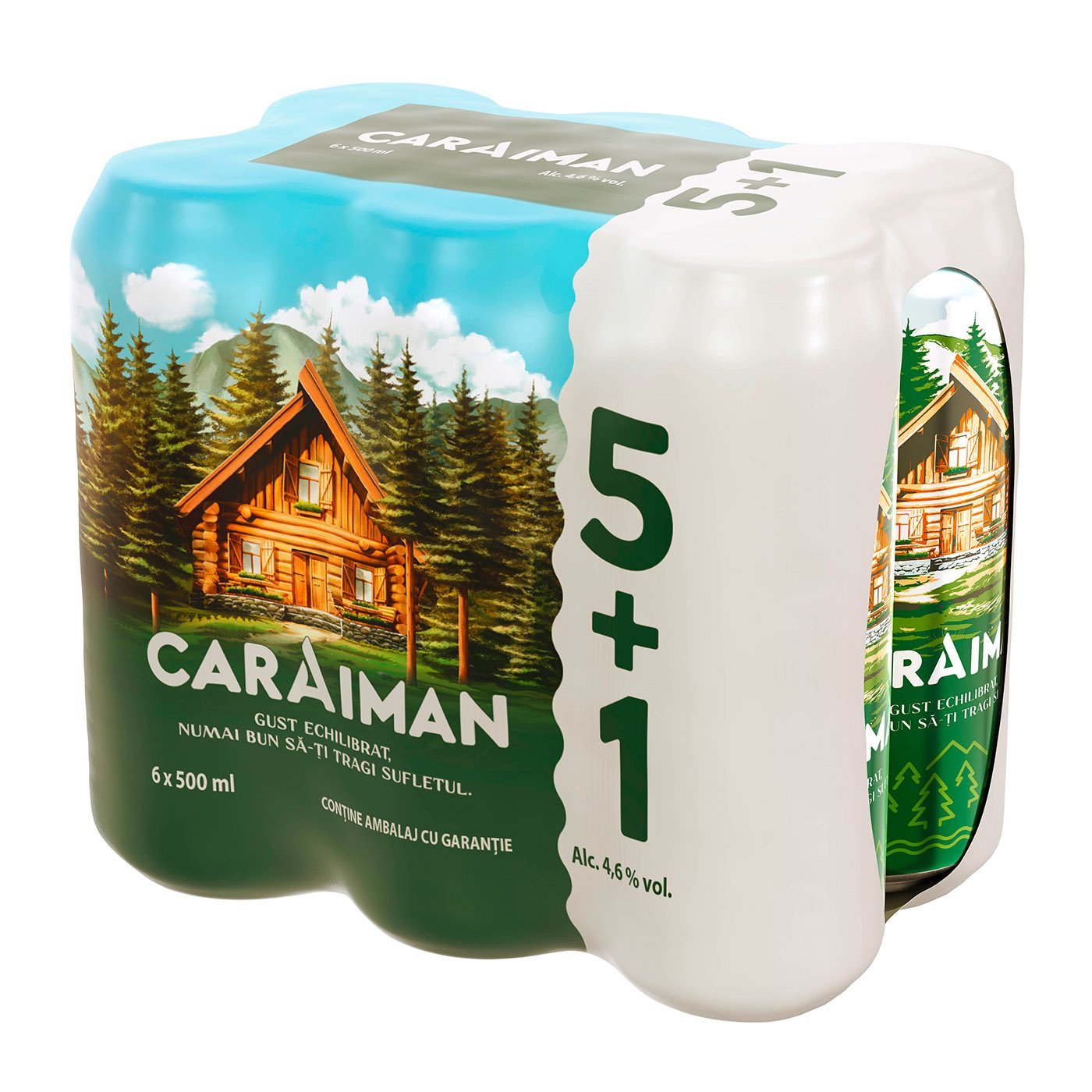 Caraiman Bere Blona 4.6%alc.6x500ml5+1 +garantie Sgr 6x0.5lei
