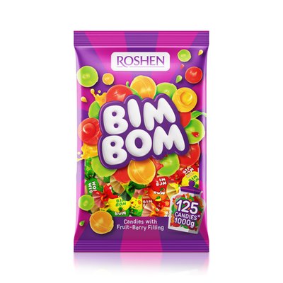 Imaginea ROSHEN BIM  BOM DROPSURI CU UMPLUTURA DE FRUCTE SI FRUCTE DE PADURE