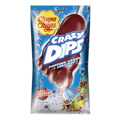 Imaginea CHUPA CHUPS CRAZY DIPS ACADEA  CU PRAF EFERVESCENT AROMA COLA