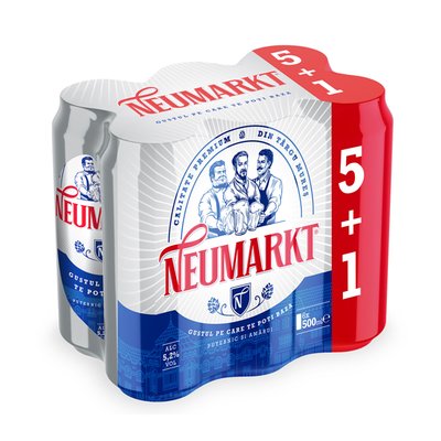 Imaginea NEUMARKT BERE BLONDA 5,2% ALC 6X500ML 5+1 +GARANTIE SGR 6X0.5LEIBUC SE POATE ACH.SI LA BUC