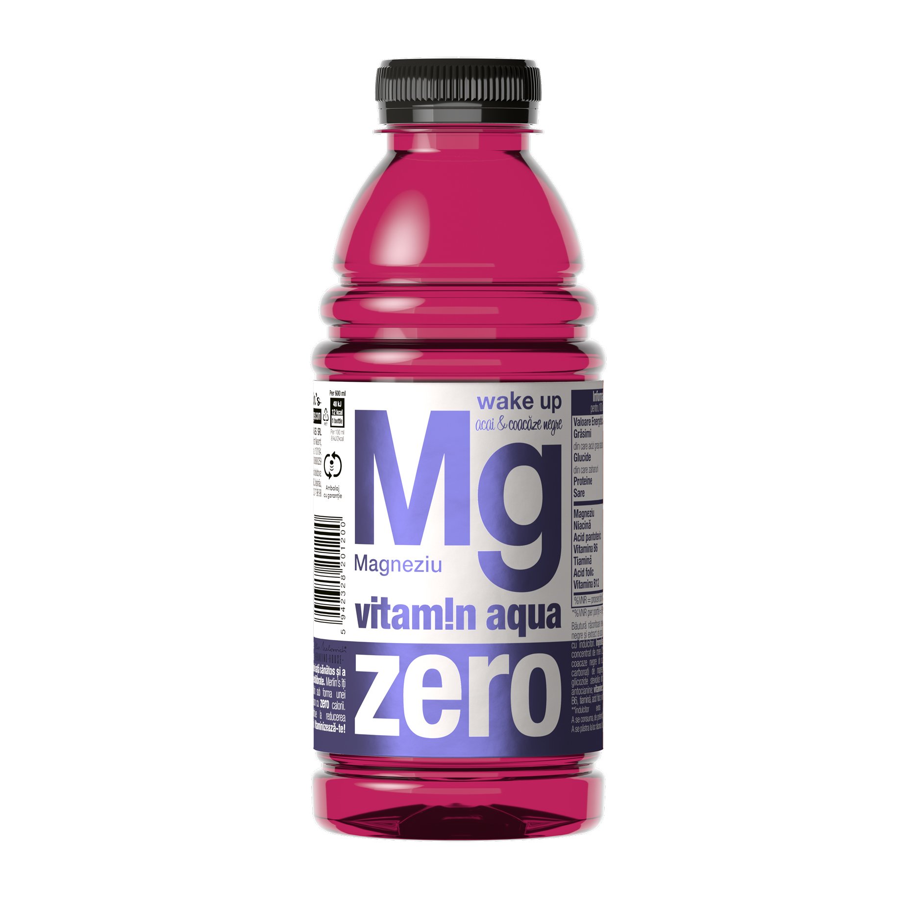 Vitamin Aqua Apa Cu Vitamine Si Magneziu Zero Aroma Acai Coacaze Negre 0.6l+garantie Sgr 0.5ron