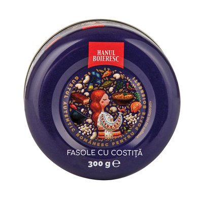 Imaginea HANUL BOIERESC FASOLE CU COSTITA AFUMATA 300G