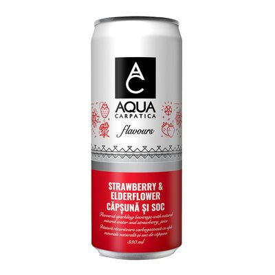 Imaginea SGR AQUA C. FLAVOURS CAPSUNA SI SOC BAUTURA CU SUC CAPSUNE, EXTRACT FLORI SOC+GARANTIE SGR 0.5RON