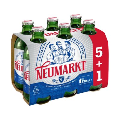 Imaginea NEUMARKT BERE BLONDA 5,2% ALC 6X330ML 5+1 +GARANTIE SGR 6X0.5LEIBUC SE POATE ACH.SI LA BUC