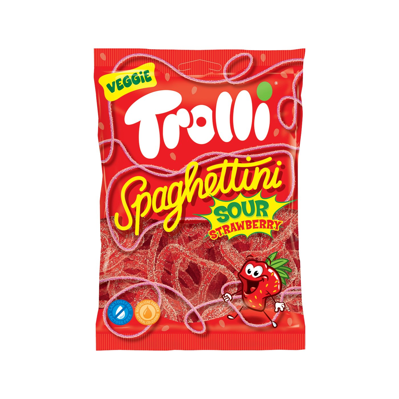 Trolli Spaghettini Bomboane Gumate Acrisoare Cu Gust De Capsuni