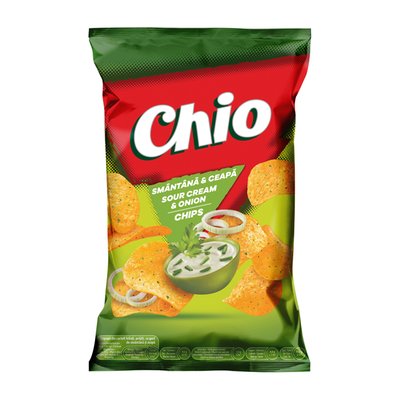 Imaginea CHIO CHIPS CARTOFI CU GUST DE SMANTANA SI CEAPA