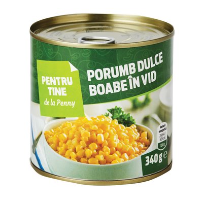 Imaginea PENTRU TINE DE LA PENNY PORUMB DULCE CONSERVA GREUTATE MASA NETA SCURSA 280GR