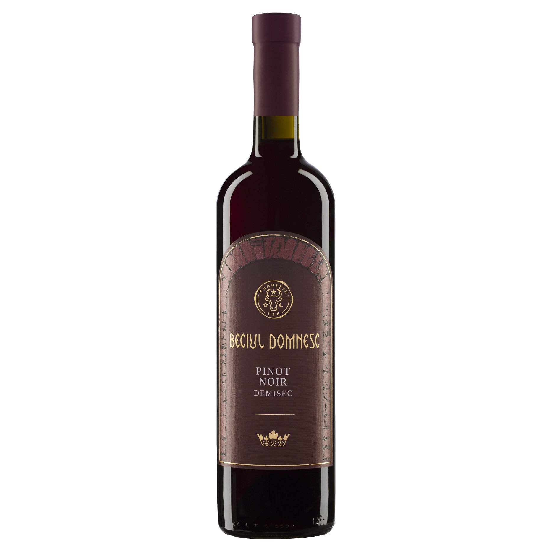 Beciul Domnesc Pinot Noir Demisec 750ml + Garantie Sgr 0.50 Lei
